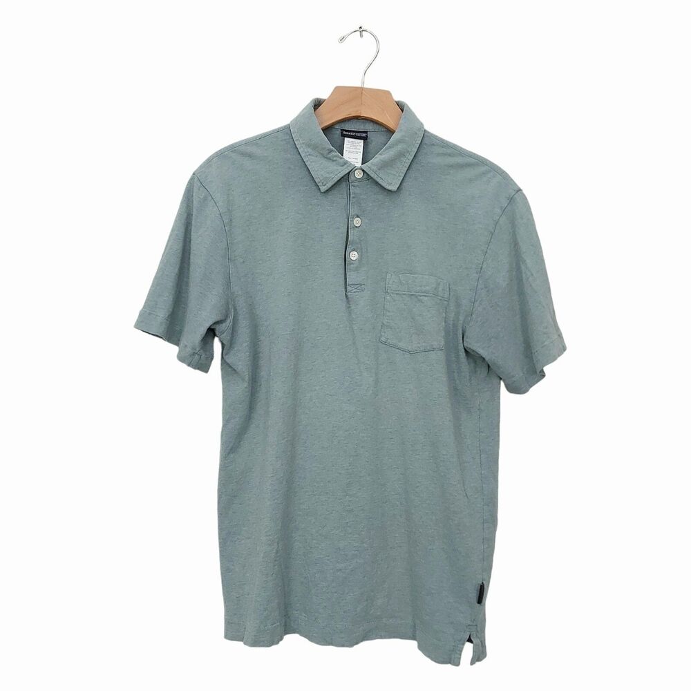 Patagonia Polo Shirt Mens Small Green Organic Cotton Short Sleeve Golf Tennis